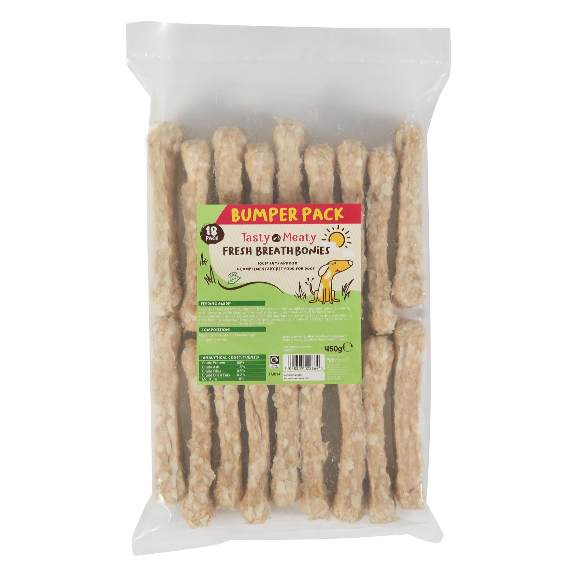 Tasty & Meaty - Fresh Breath Mint Bonies Mega Pack 10cm (18 pc pack)