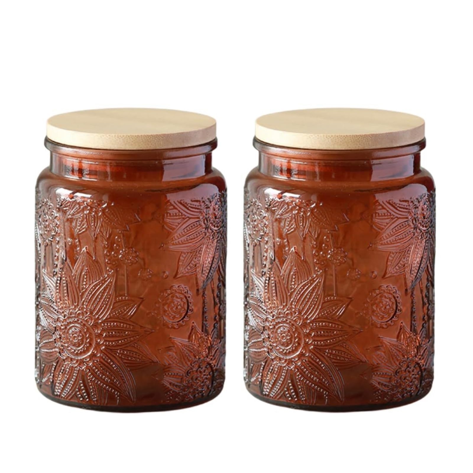 Barattoli Cucina Robusto Barattolo di Vetro Vintage con Coperchio Ermetico for La Tavola Contenitori Ermetici per Alimenti(Bruin)