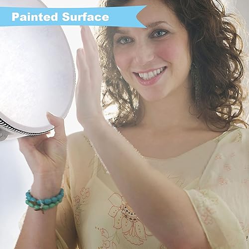 Miniatura 5 de CertBuy Paquete de 3 panderetas para adultos, tamborina de madera de 8 pulgadas, tamborines de mano para adultos, 8 pulgadas, tamborina de percusión