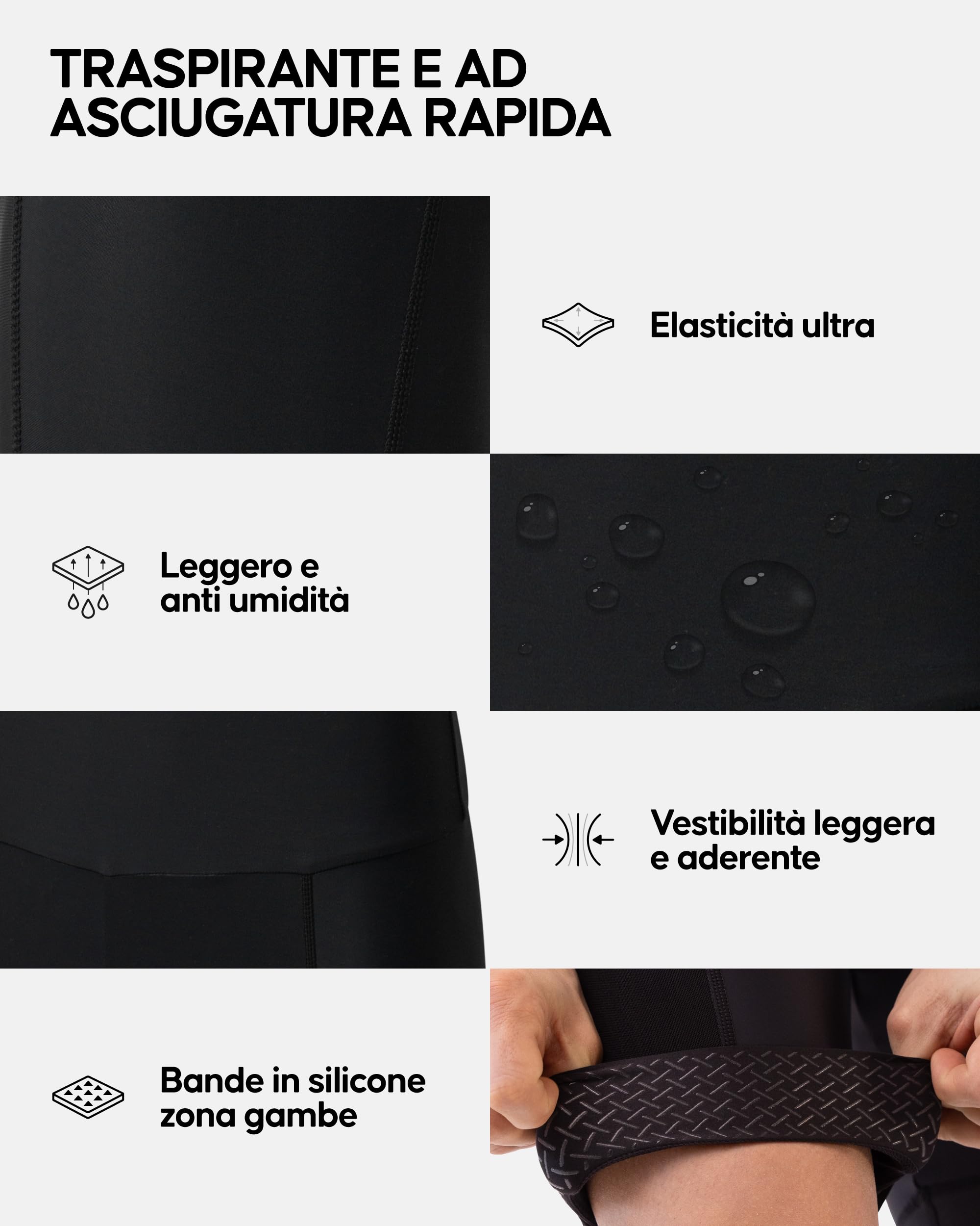 DANISH ENDURANCE Pantaloncini da Ciclismo da Uomo, per Bicicletta, Imbottiti in Gel 3D, Elastici, Traspiranti