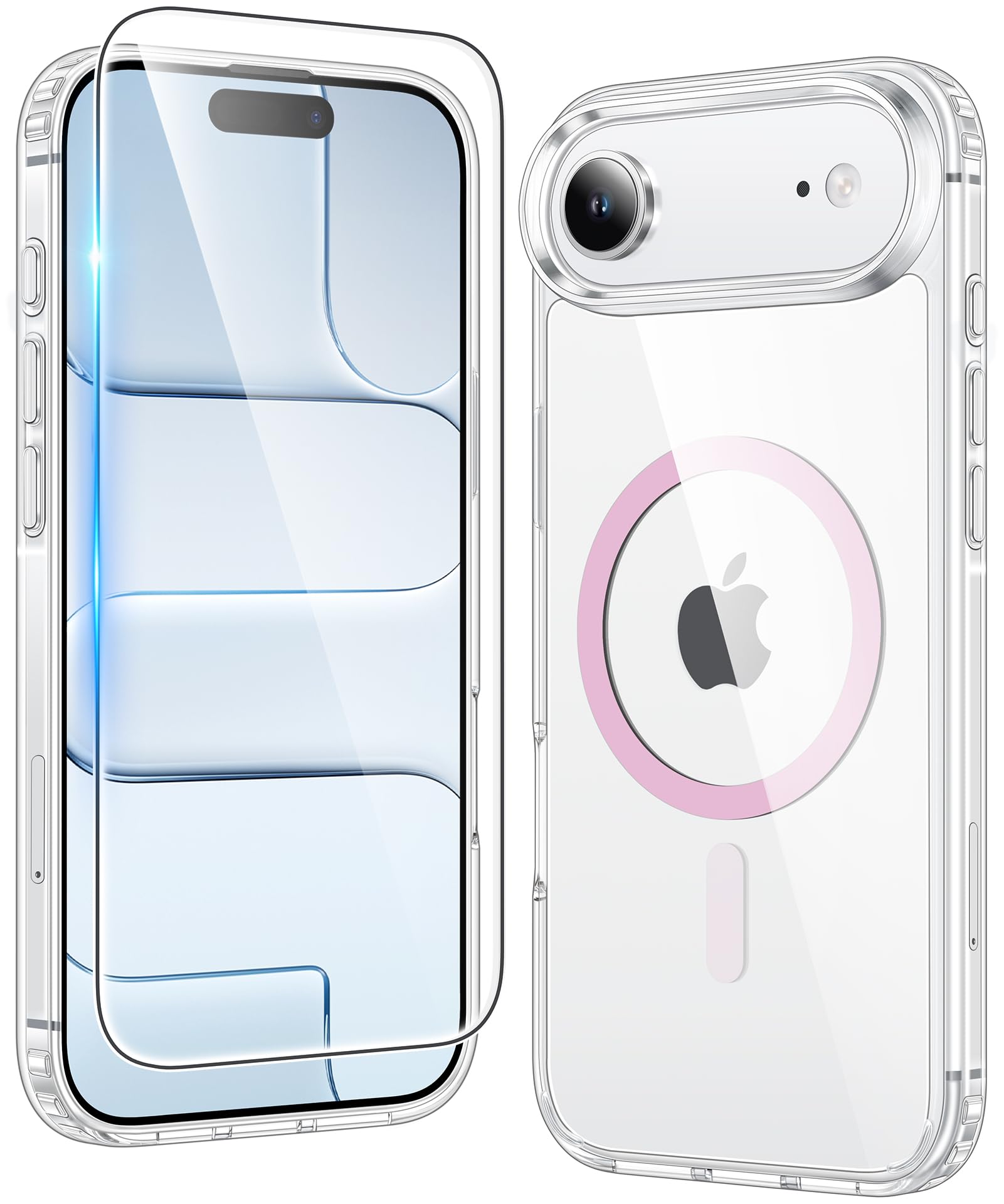 FNTCASE for iPhone Air Phone Case Compatible with Magsafe Clear Phonecase | Screen Protector, Military Grade Drop Protection, Slim Magnetic Phone Cases, Shockproof Bumper, Transparent Cell Cover