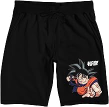 Dragon Ball Z Goku Combat Stance Mens Black Sleep Pajama Shorts