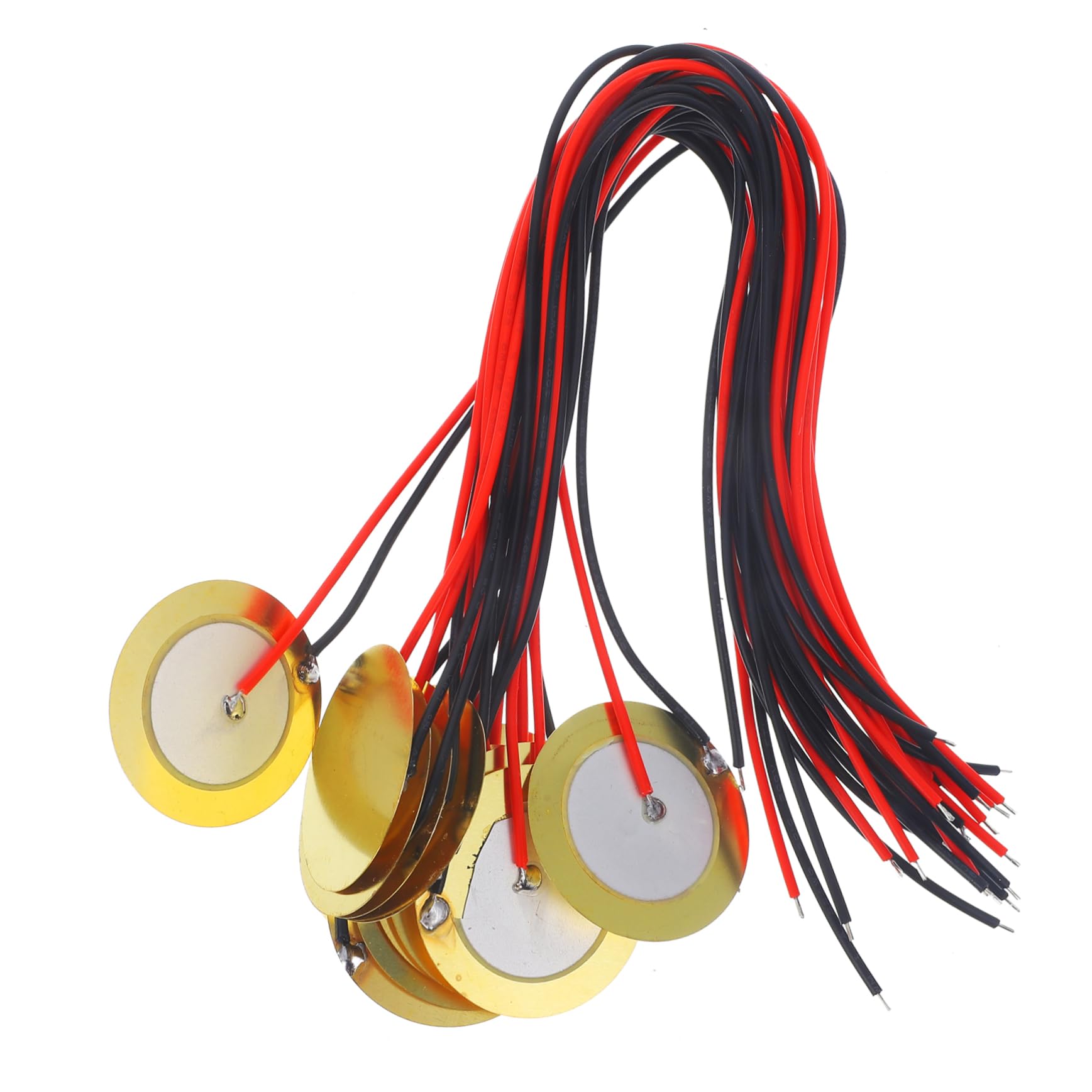 ibasenice 45stücke Piezo Discs Gitarren Pickup Piezoelektrischer Wandler Für Akustische Instrumente Drucksensoren Für Optimale Klangqualität Kabel