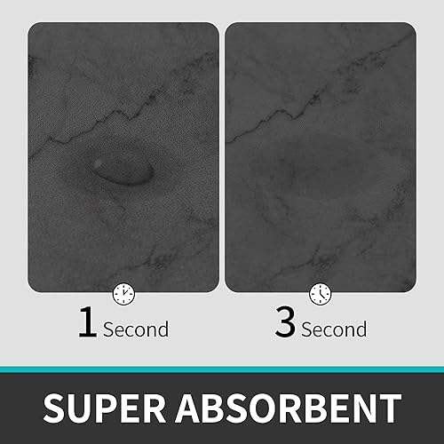 Miniatura 5 de Tapete de baño súper absorbente, de 31.5 x 19.7 pulgadas, de secado rápido, tapete de baño súper absorbente, parte inferior de goma antideslizante,