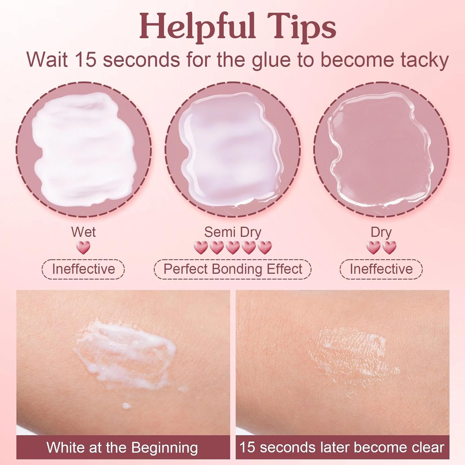 Face Makeup Glue for Rhinestones, 3 PCS Rhinestones Face Glue for Cosplay Makeup, Waterproof Body Glue for Wig Face Gems Eye Body Glitter Glitter, Eyelashes & Hair Gems, Gentle Skin Glue for Women
