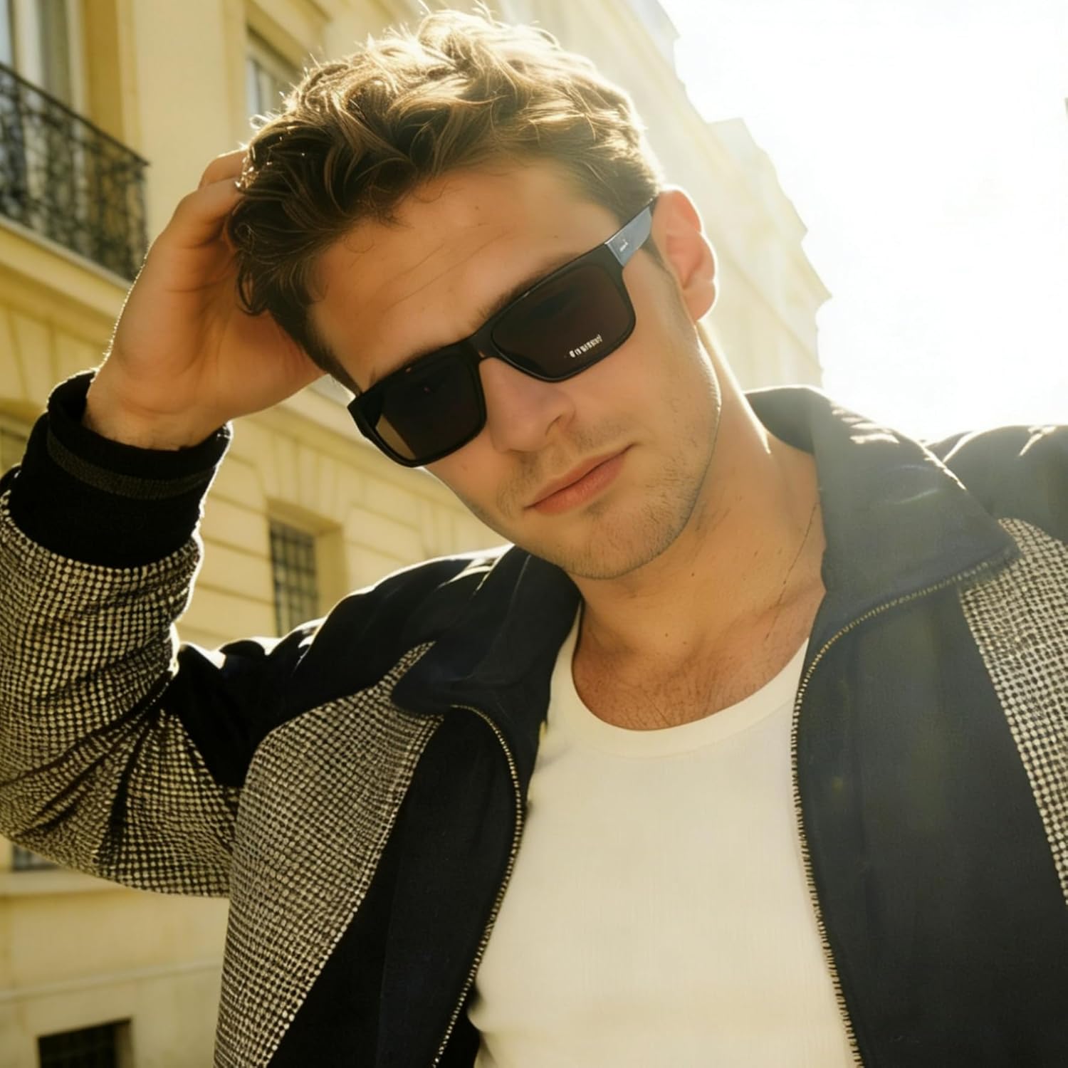 Rectangular Polarized Sports Sunglasses for Men Women Cycling Driving Fishing UV400 Protection - Image 2