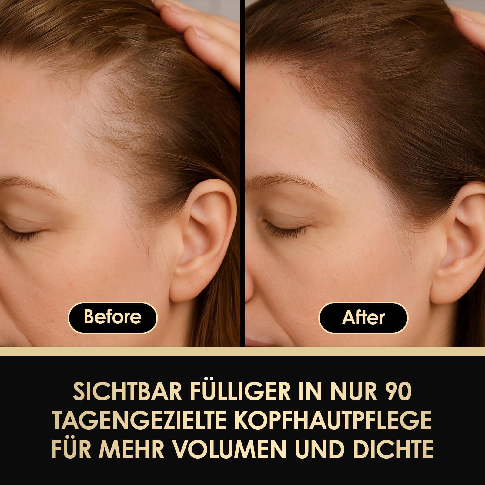 ThickTails Haarwachstums-Serum für Frauen – Leave-In Serum mit Koffein, Biotin & Peptiden – Unterstützt volleres, kräftiger aussehendes Haar & gepflegte Kopfhaut – Leicht, nicht fettend, sulfatfrei