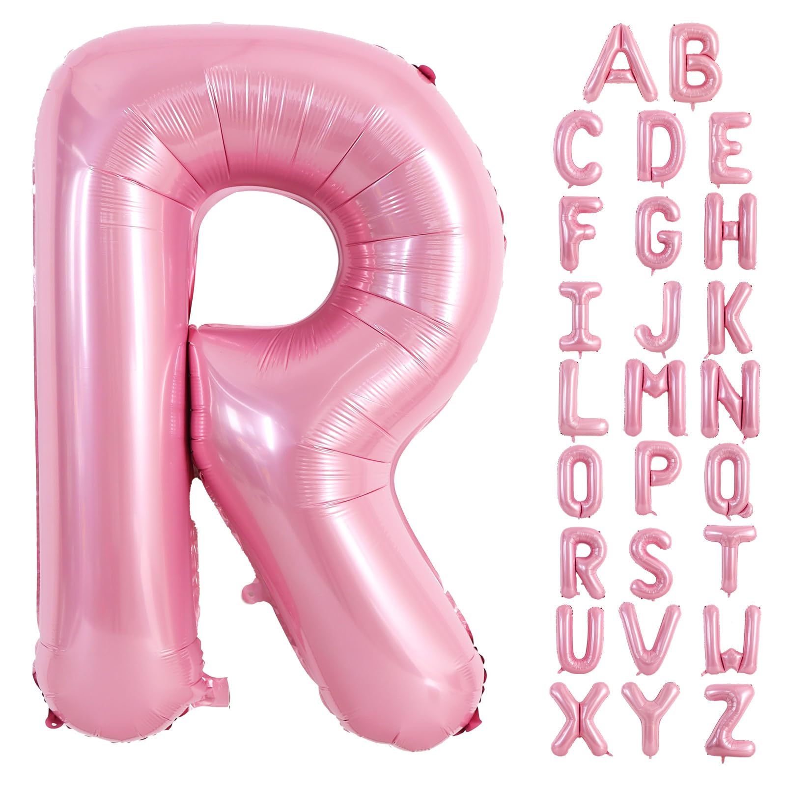TONIFUL 40 Inch Large Pink Letter R Balloons Giant Foil Mylar Alphabet Balloon for Birthday Party Anniversary Baby Shower Wedding Supplies Decorations