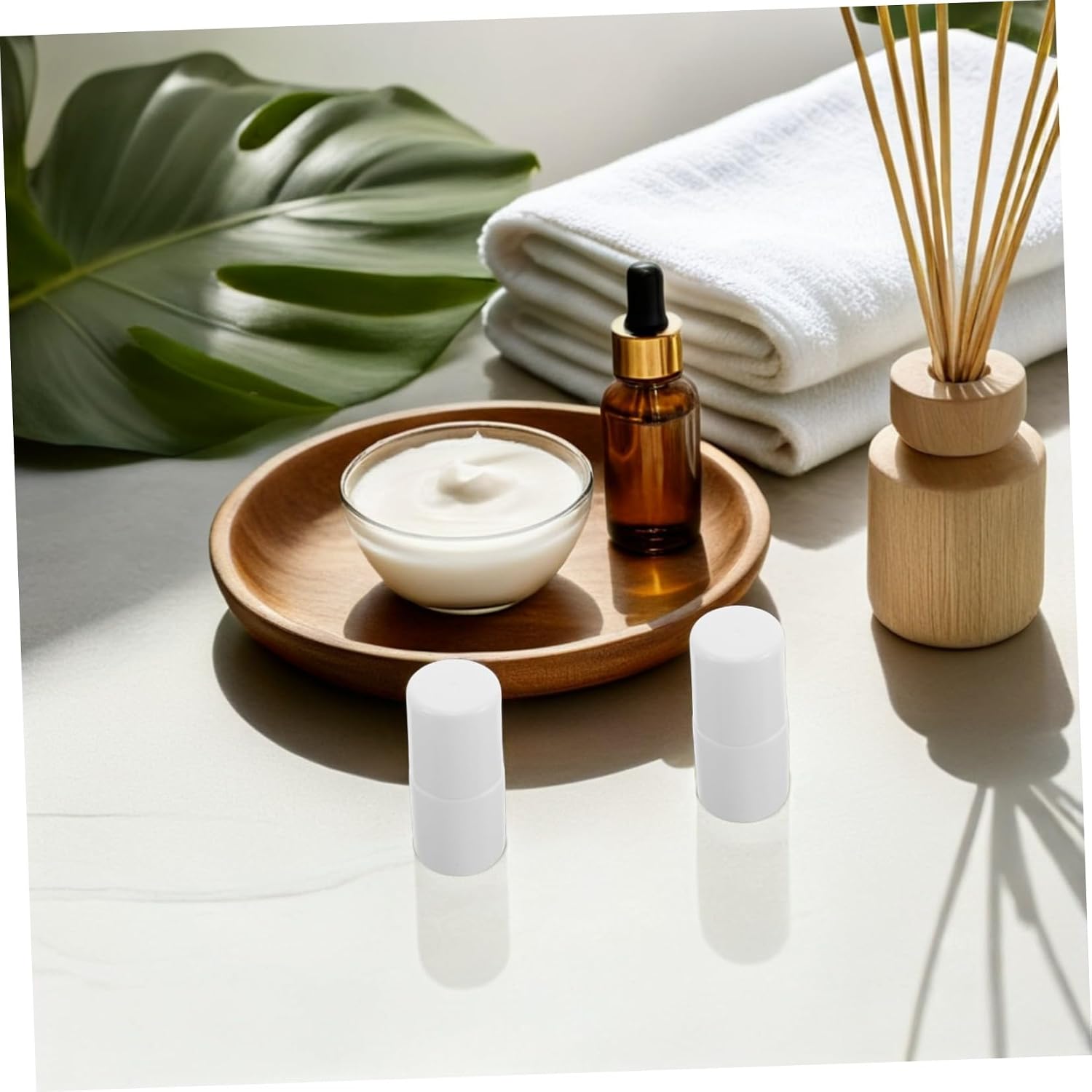 10pcs Oz White Plastic Refillable Roll on Bottle with Roller Ball | Leak-proof Portable Design, Precision Applicator for Perfumes and Chinese Medicine, Lightweight for Travel and Outdoor Use