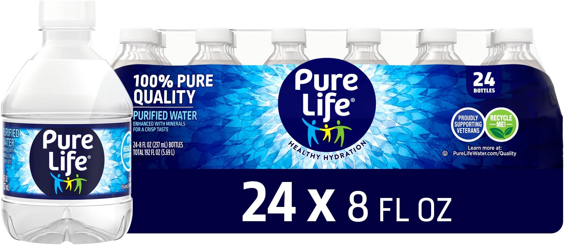 Nestle Pure Life Water, 8 Oz (pack of 24) by purelife