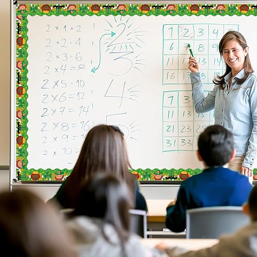 Miniatura 4 de Tablero de anuncios del día de San Patricio, 72 pies, diseño de trébol, oro, para decoración de fiesta de oficina, etc