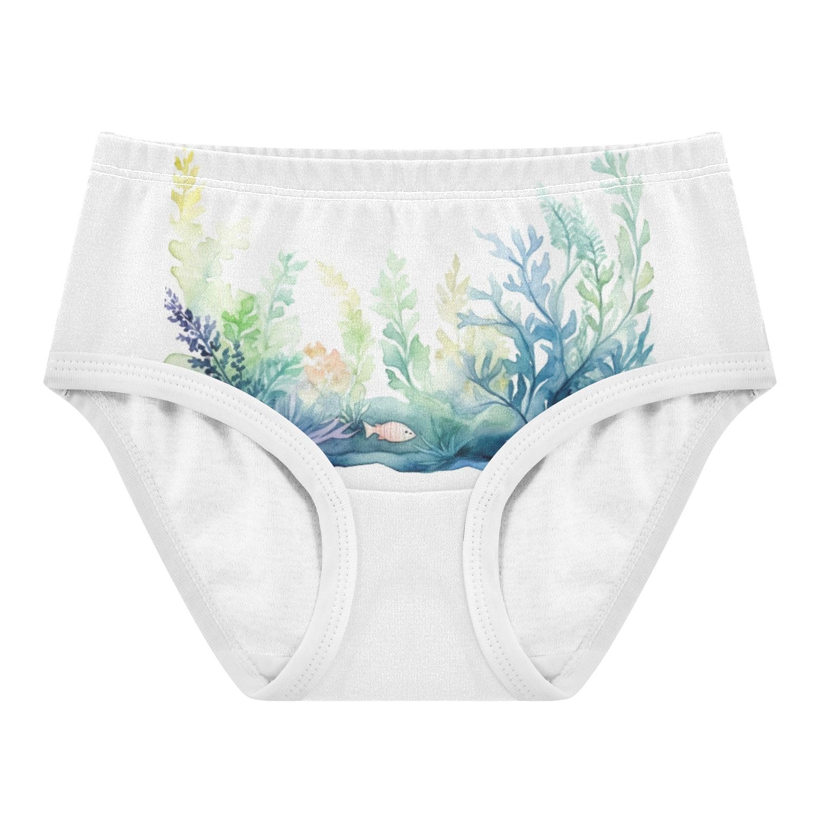 ALAZA Toddler Girls Cotton Hipster Underwear Soft Seaweed 2 Pack 2T