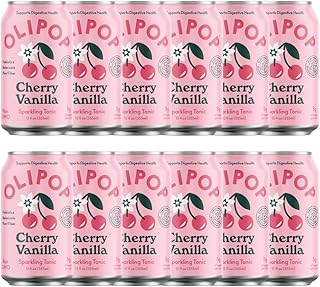 Sponsored Ad - OLIPOP - Cherry Vanilla Sparkling Tonic, Healthy Soda, Prebiotic Soft Drink, Aids Digestive Health, Contain...