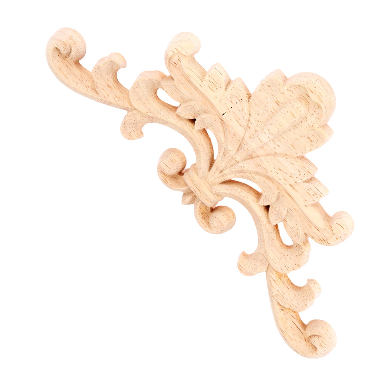 MUXSAM Wood Applique Carved 23x12x12cm Long and Big Woodcarving Decal Unpainted Decals for Furniture Woodubend Trim Carved Wood Wall Art Decor Ornaments - Image 3