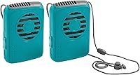 Vista 11 de O2COOL Ventilador de collar de lujo alimentado por batería para enfriamiento personal con cordón ajustable (verde azulado)