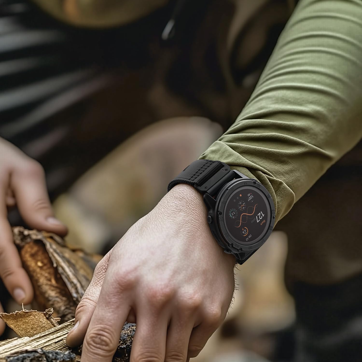 Bandletic Compatible with Garmin Fenix 5X Watch Band - Tactical Military Nylon Strap Quick Fit 26mm Band for Fenix 8 51mm/7X/7X Pro/6X/6X Pro/5X Plus/3/3 HR/Instinct 3 50mm/2X/Tactix/Enduro/Descent - Image 8