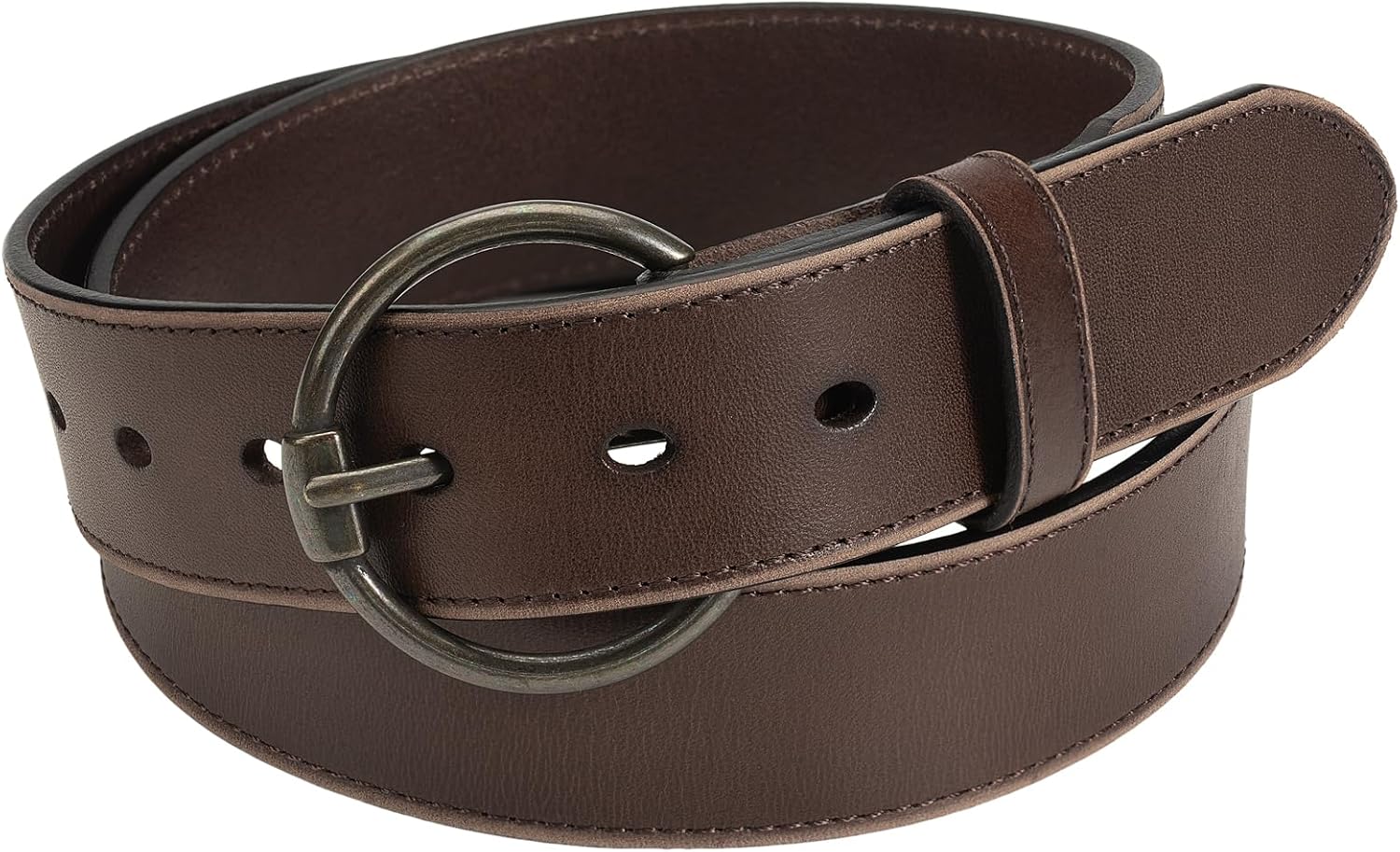 1.5" Womens Genuine Leather Belt Soft Full-Grain Leather with Interchangeable Buckle