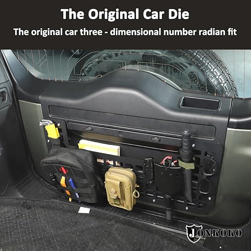 Miniatura 3 de JONKOKO Cesta de almacenamiento para maletero de automóvil, organizador de carga lateral, modular compatible con Land Rover Defender 110 2020-2024