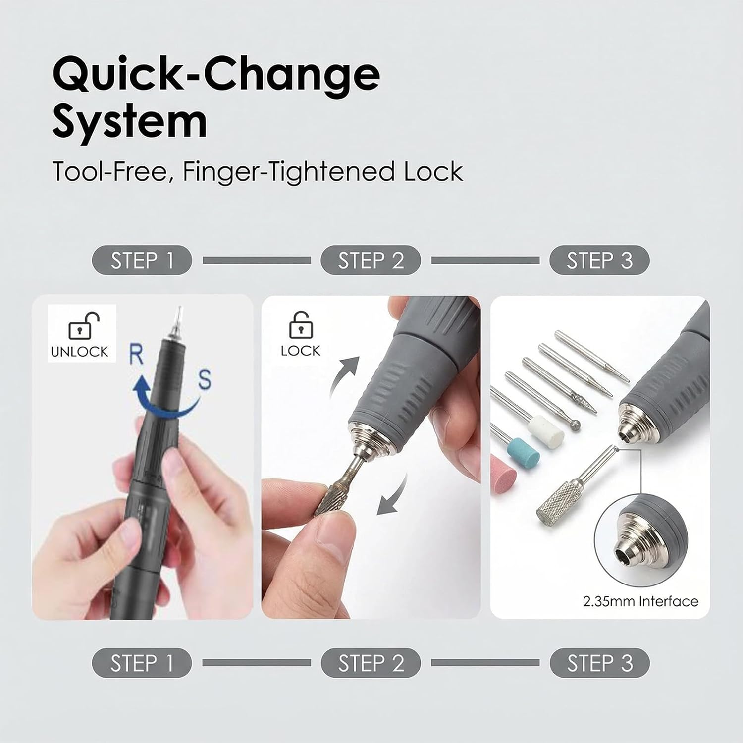 Upgraded Marathon-4 Micromotor, H37L1 Micromotor Handpiece, 0-35,000 RPM Micro Motor for Woodcarving, Silicone, Glasswork, Artware, Ceramics, Jewelry & DIY Crafts