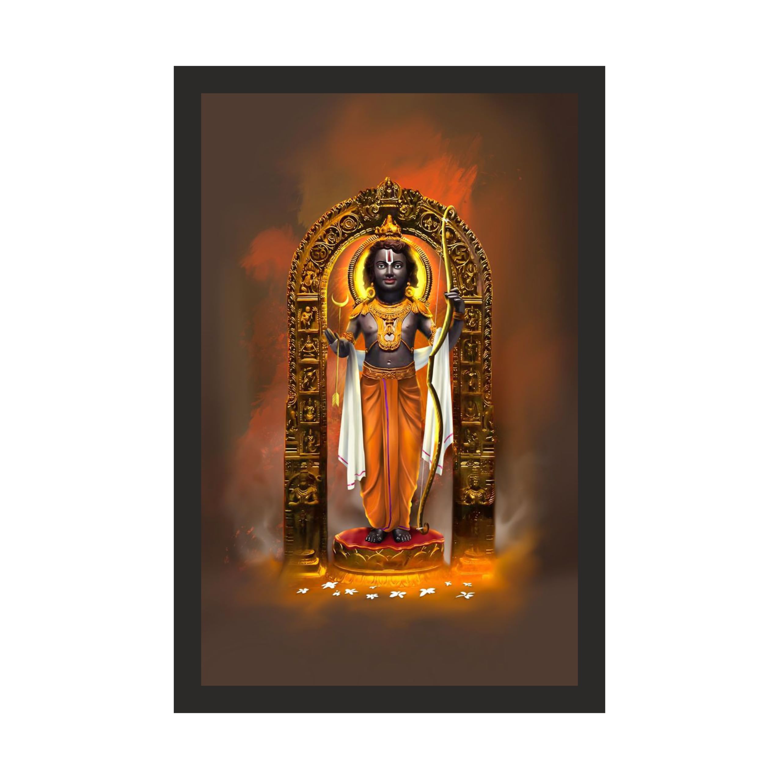 Divine Balak Ram Lalla Framed Art, 24x36 Inches
