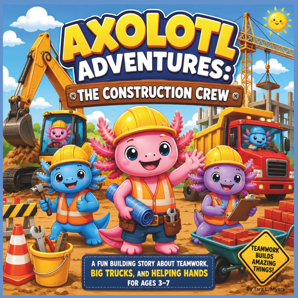 Axolotl Adventures: The Construction Crew: A Fun Building Story About Teamwork, Big Trucks, and Helping Hands for Ages 3–7| Axolotl kids book| Animal ... (COLLECTION OF AXOLOTL ADVENTURES STORYBOOKS)