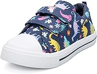 Vista 1 de K KomForme - Tenis de lona para niños y niñas de dibujos animados con doble velcro