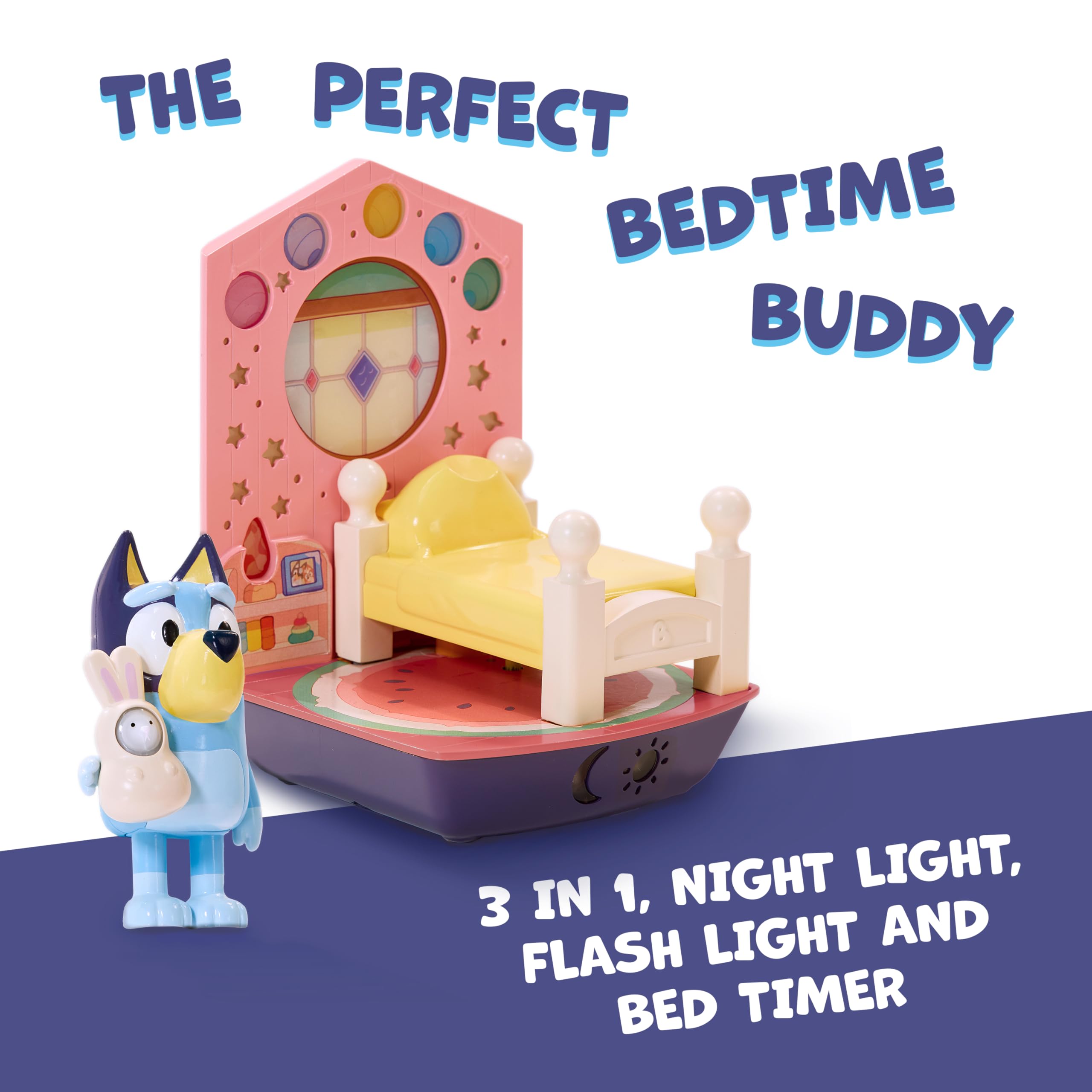 Bluey GoGlow Dream 3 w 1 lampka nocna dla dzieci, lampka nocna do spania, latarka i timer do snu, wielokolorowa (14345)