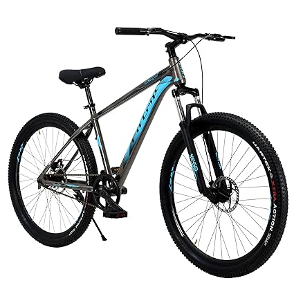 FitTrip Scalpel 29T | Single Speed MTB | 6061 Aluminium Alloy Frame | Jak 7 Dual Disk Brakes | Suspension Fork | Unisex | Fully Fitted (Glacier Blue)
