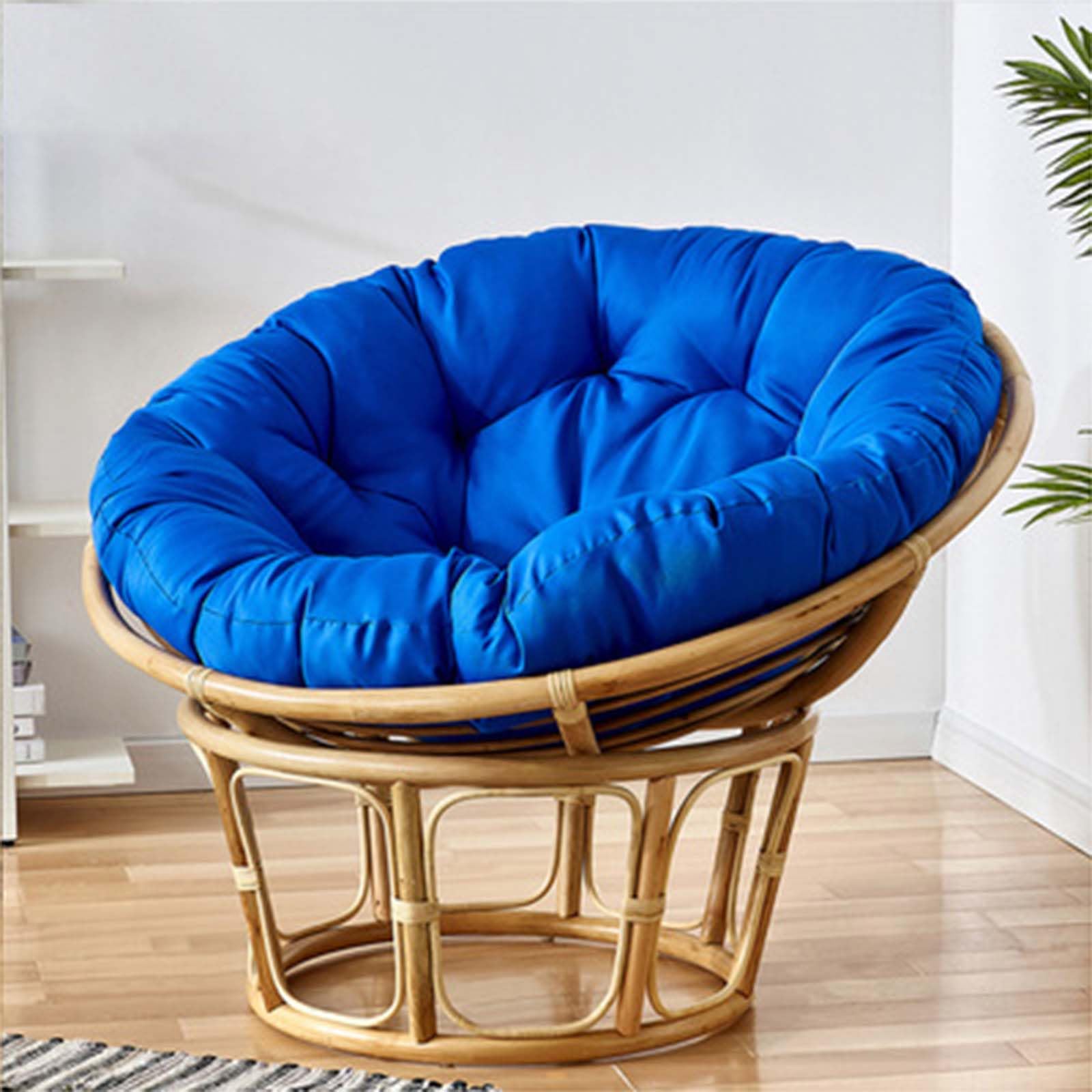 Papasan Chair Indoor Chair With Cushion Indoor Natural Cane Bedroom Chair Outdoor Suitable For Hanging Garden Replacement Cushions Decorative Items To Decorate Old Chairs,C,60x60cm