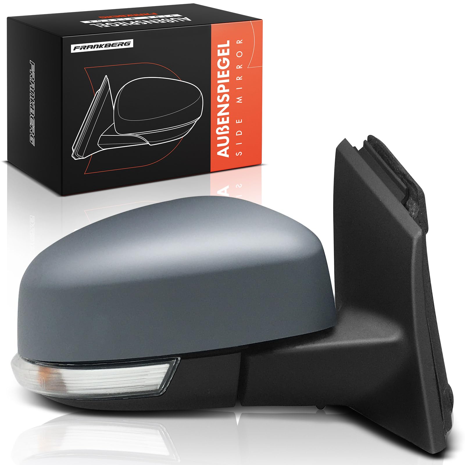 Frankberg Specchietto retrovisore esterno elettrico destro a 10 Poli | &-Riscaldato, &-Vorfeldausleuchtung, &-Temperaturse; Compatibile con: Focus III, Focus III Berlina, Torneo Focus III