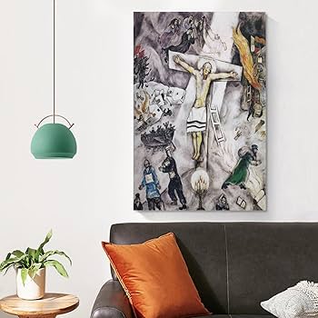 Amazon.co.jp: マルク・シャガール「白い磔刑」絵画アートポスター