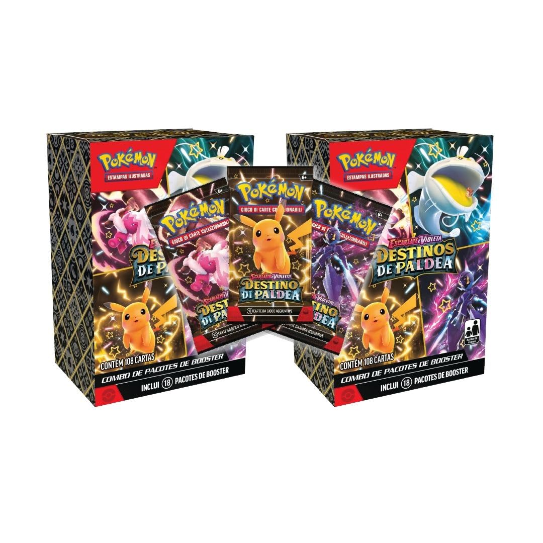 02 Mini Box Escarlate e Violeta Destinos De Paldea - 36 Booster
