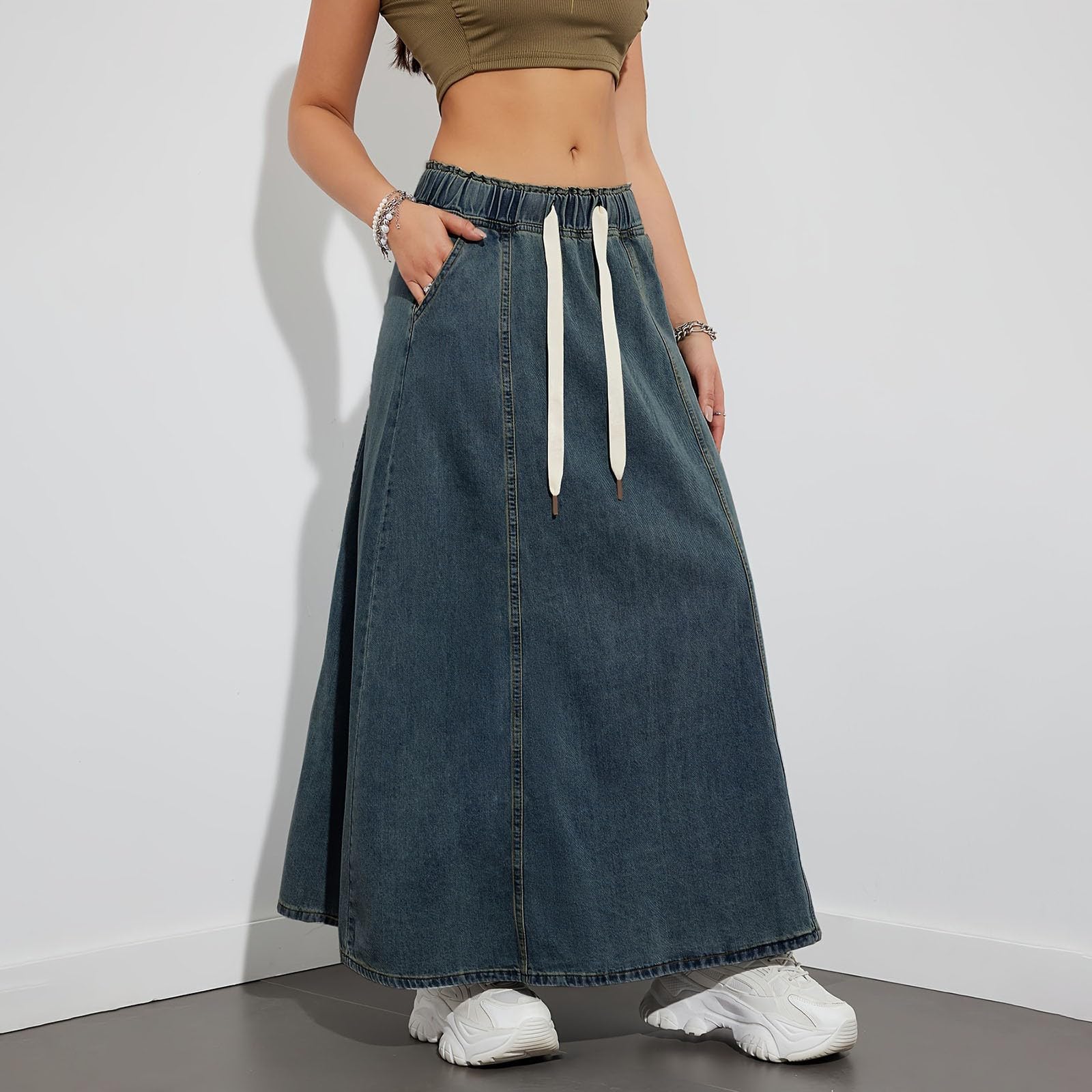Cocila Jupes Courte Femmes Jean Longue Ample à Taille éLastique pour Rouge Tutu Femmes Blanc Orange Noir PlisséE Longue Dentelle Blanche Volant en Tulle Noel Fille Festival Carnaval