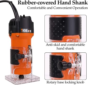 Compact Wood Router Tool for Woodworking, 800W Trim Router