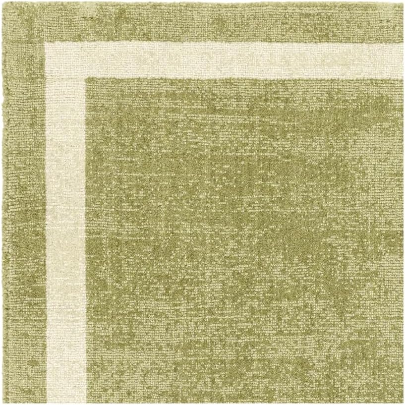 Hand-Tufted Wool Area Rug – Elegant Solid Border Design Soft Area Carpet for Modern Living Room, Bedroom & Home Decor 9 x 12 Ft Olive Green