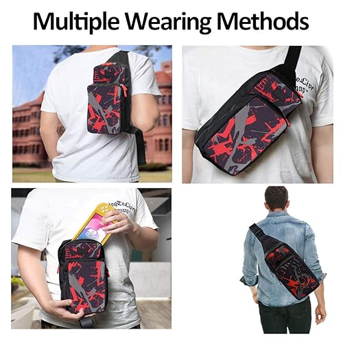 Miniatura 6 de AOPUTTRIVER Travel Bag for Nintendo Switch Nintendo Switch Storage Backpack Protective Storage Sling Backpack Shoulder Bag for Nintendo Switch,