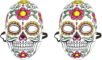Suchst Du Ein Gruseliges Kostüm? Kunterbunte, Mexikanische Totenköpfe Als Masken Im Nu Von