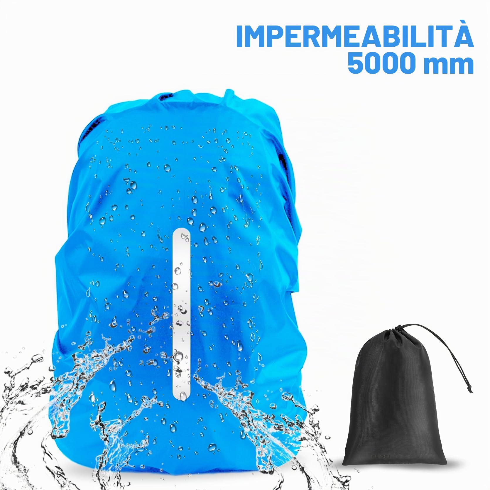 LAMA Parapioggia per Zaino, 2 Pacchi Impermeabile Outdoor Zaino Parapioggia Reflective Copri Zaino per Pioggia/Anti Polvere/Antifurto/Bicycling/Escursionismo/Campeggio/in Viaggio/Outdoor attività