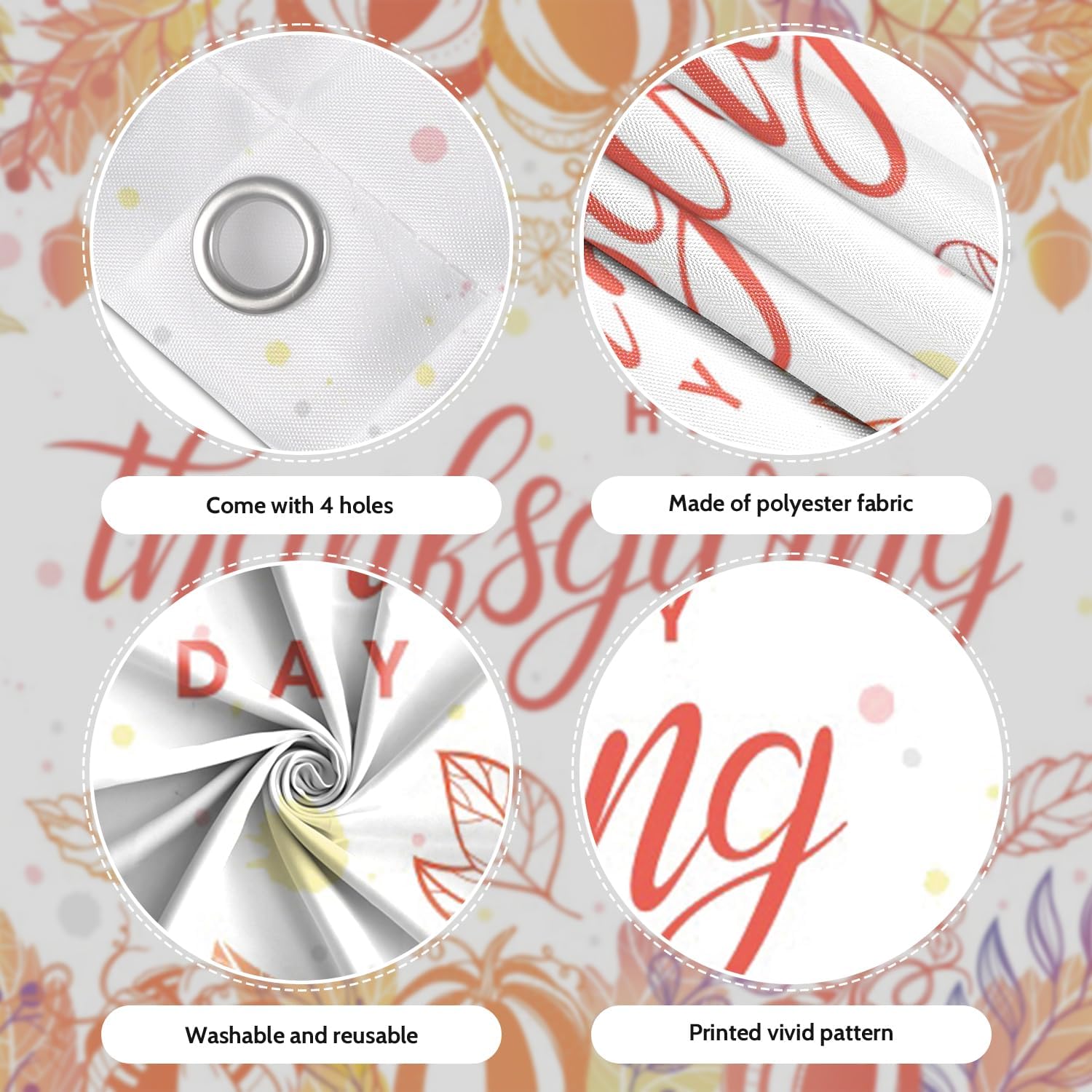 7x8ft Thanksgiving Festive Garage Door Decor Autumn Red Maple Leaves Pumpkin Happy Thanksgiving Day Greeting Garage Door Cover for Family Gathering Photo Shoots Seasonal Decor