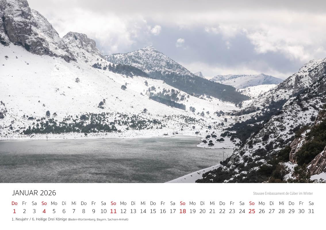 Image secondaire de Calendrier Mural Majorque 2026 - Edition Seidel, Format A4