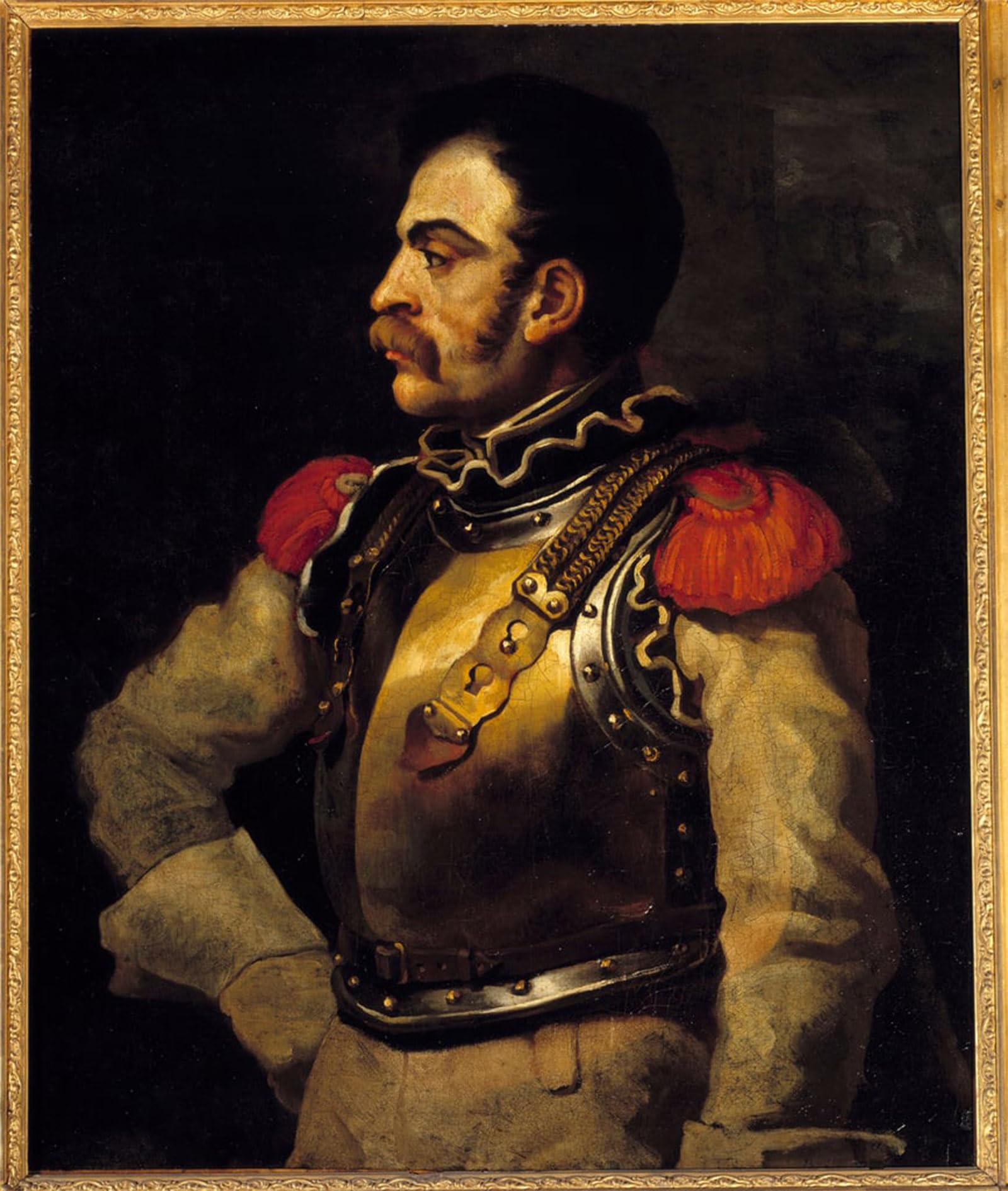 ARTXLXXBN Famous Painting Art Wall Decor Abstract Art Picture a Rifle Man Seen Mid body by Theodore Gericault Animal Pictures for Home Decor 60x90cm
