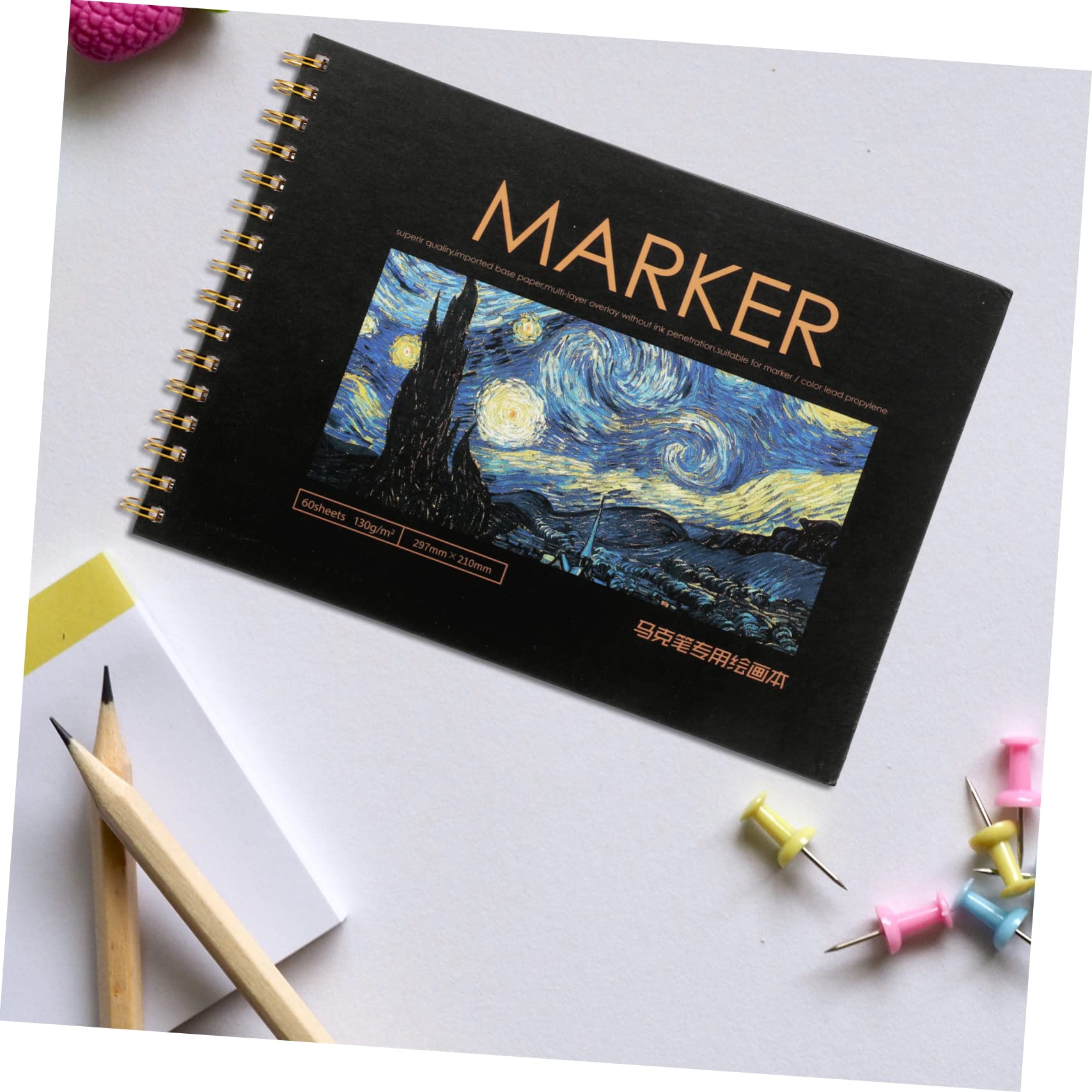 Carnet de Croquis à Papier Épais Carnet de Dessin Portable pour Écoliers Couverture Rigide sans Lignes pour Croquis et Dessins