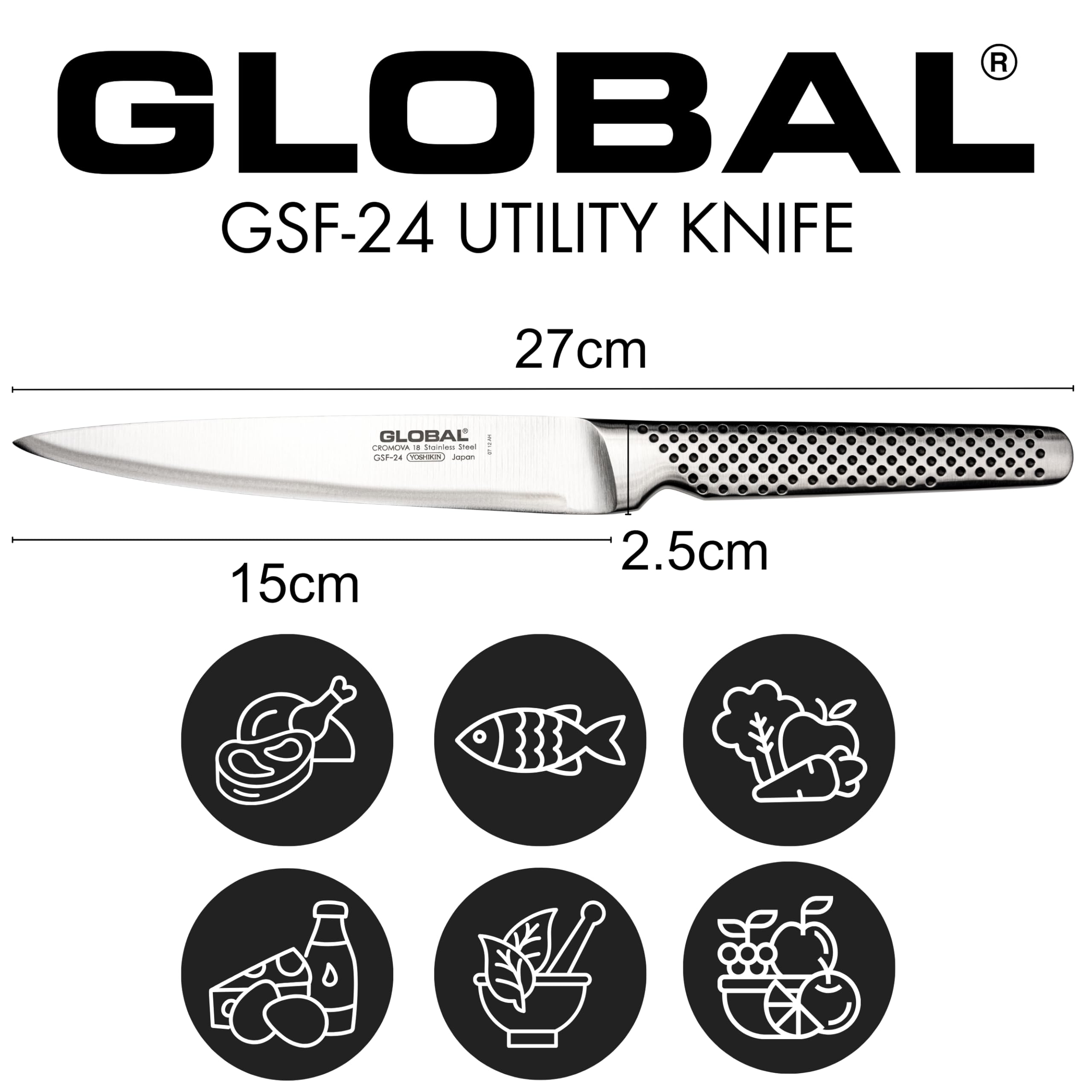 Global GSF-24 Coltello, 15 cm