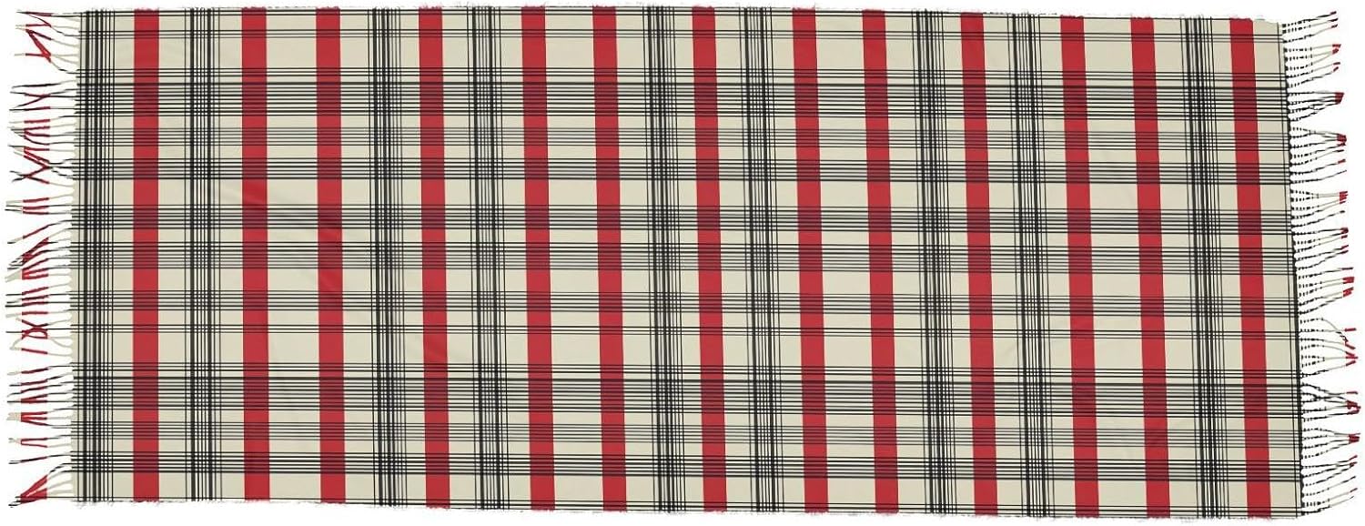 Winter Scarf for Women Christmas Red Stripe Fashion Tassel Shawl Wraps for Women, Cold Weather Warm Womens Scarves Soft Long Scarf Gifts