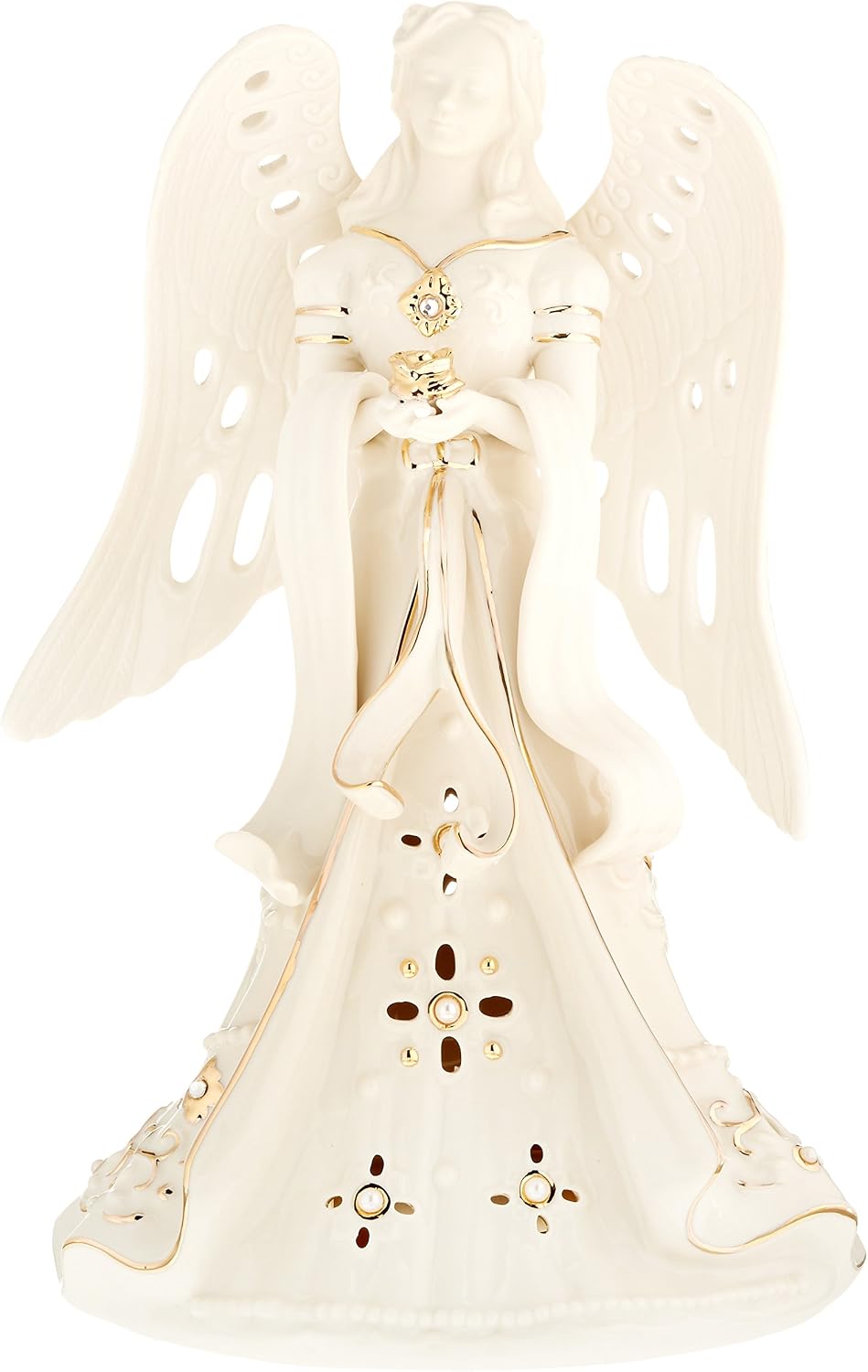 Lenox Florentne & Pearl Angel Lit Figurine