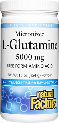 Natural Factors Micronized L-Glutamine 5,000mg Powder – Gut Lining Support