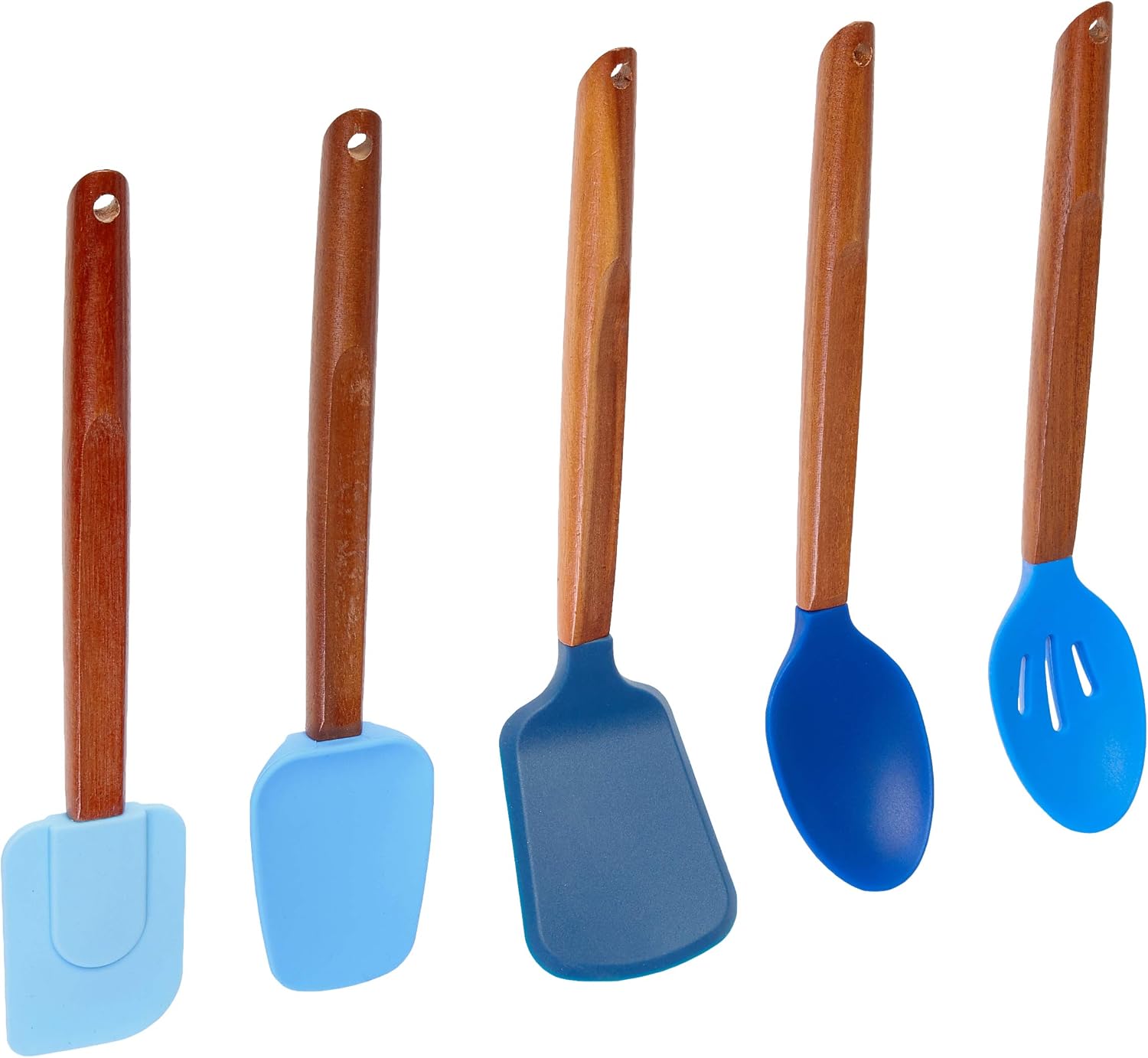 Fox Run 11716 Silicone Cooking Utensil Set, 3.5 x 3.5 x 14.5, Multicolored