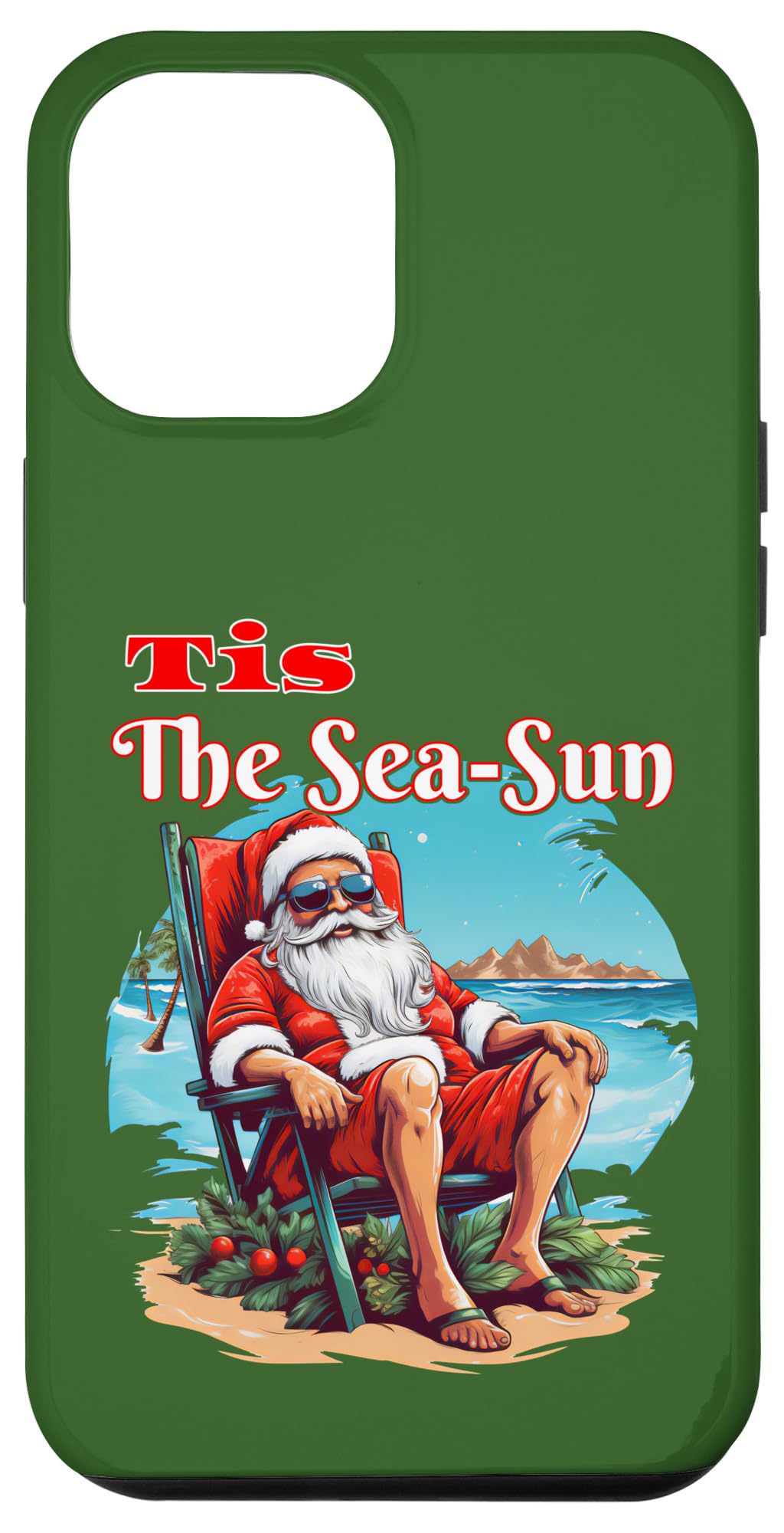 iPhone 13 Pro Max Santa Claus Tis the Sea-Sun Beach Christmas Case