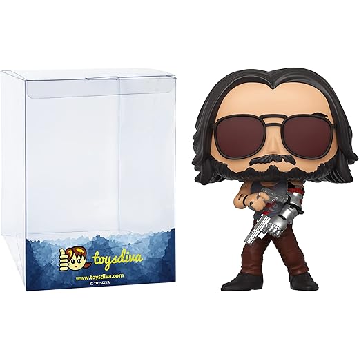 Johnny Silverhand: P O P ! Games Vinyl Figurine Bundle With 1 Compatible 'Toysdiva' Graphic Protector (592 - 47522 - B)