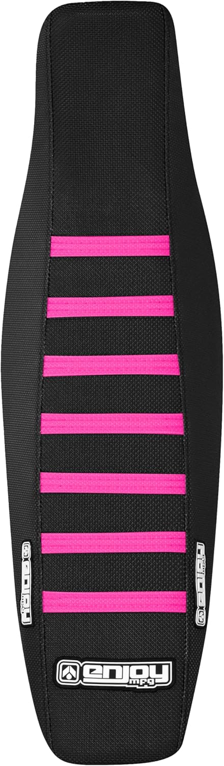 Enjoy Mfg Seat Cover - Compatible with Honda 2007-2024 CRF 150 R #50 (All Black with Pink Ribs)
